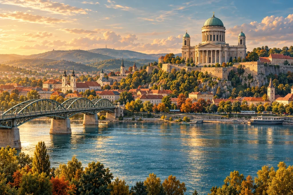 AI-val készült esztergomi hangulatillusztráció